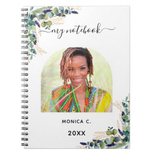 Cuaderno Fotografía de oro de Eucalyptus verde