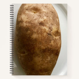 Cuaderno Fotografía de Papa Russet en Plato Blanco
