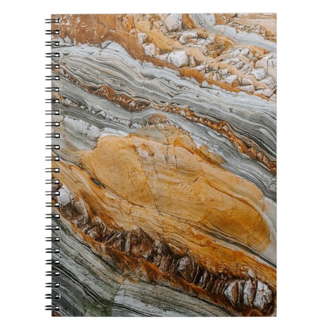 Cuaderno Fotografía de primer plano de piedras grises y nar (Frente)