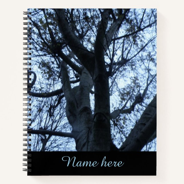 Cuaderno Fotografía de silueta de árbol (Anverso)