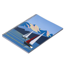 Cuaderno Fotografía de veleros y montañas