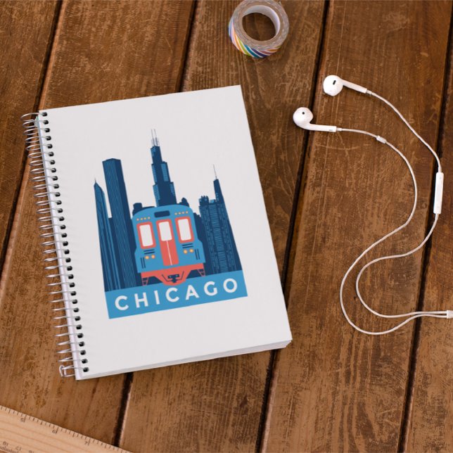 Cuaderno Fotografía de viaje por la línea aérea de Chicago (chicago cityscape notebook)