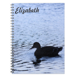 Cuaderno Fotografía del lago Lone Duck Wildlife Lake Ripple