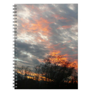 Cuaderno Fotografía del paisaje natural del atardecer de in