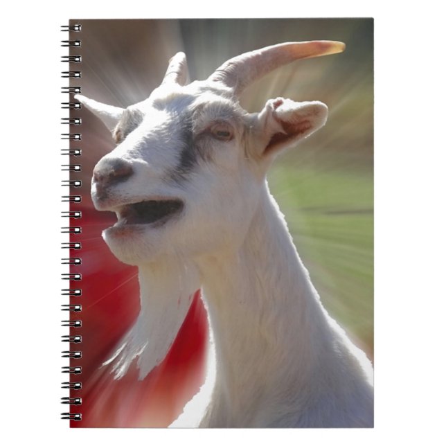 Cuaderno Fotografía divertida de la cabra de Tallking (Frente)
