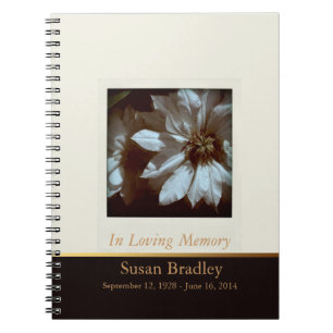 Cuaderno Fotografía floral Clematis 3 Libro funeral