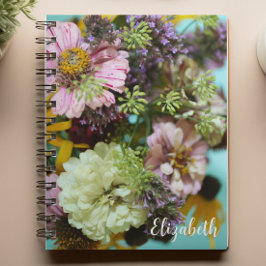 Cuaderno Fotografía floral Elegante Personalizado de Flores