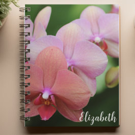 Cuaderno Fotografía floral Elegante Personalizado de orquíd