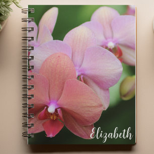 Cuaderno Fotografía floral Elegante Personalizado de orquíd