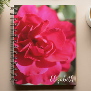 Cuaderno Fotografía floral Elegante Personalizado Rosa Rosa