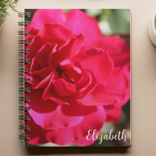 Cuaderno Fotografía floral Elegante Personalizado Rosa Rosa (Subido por el creador)