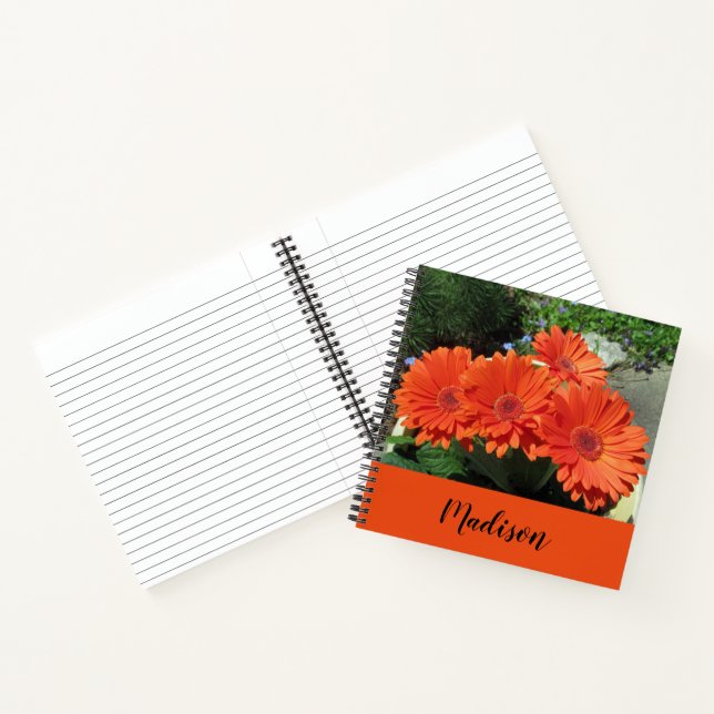 Cuaderno Fotografía floral naranja (Interior)