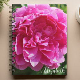 Cuaderno Fotografía floral rosada Elegante Personalizado Pe