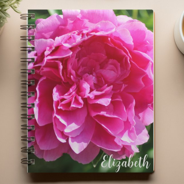 Cuaderno Fotografía floral rosada Elegante Personalizado Pe (Subido por el creador)