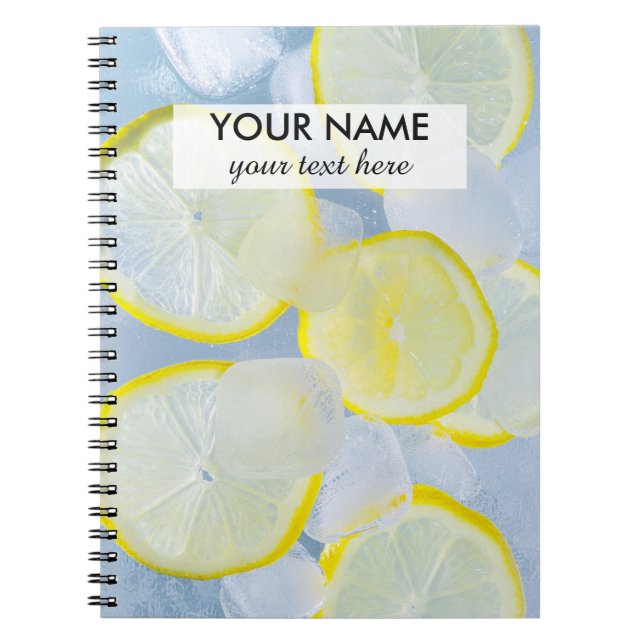Cuaderno fotografía fresca de la bebida de la soda del (Frente)