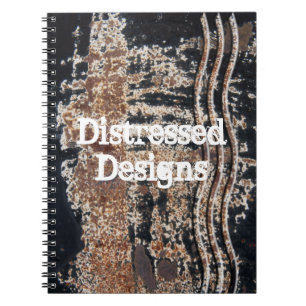 Cuaderno Fotografía metalizado oxidada negra del Grunge