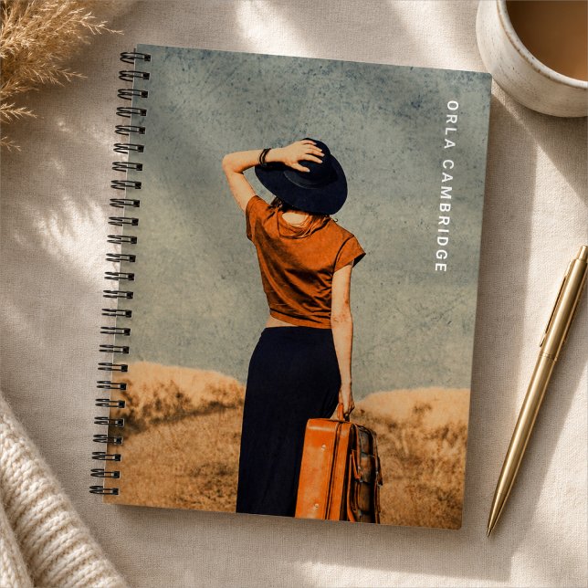 Cuaderno Fotografía minimalista foto completa simple (Custom photo spiral notebook for travel notes, memories, school, or everyday journaling)
