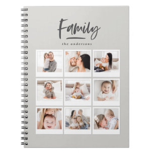 Cuaderno fotografía multifotografía de familia