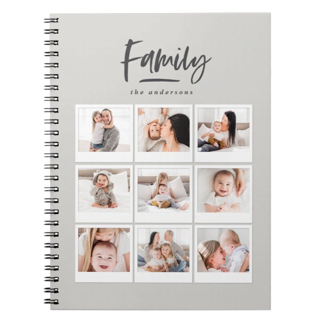 Cuaderno fotografía multifotografía de familia (Frente)