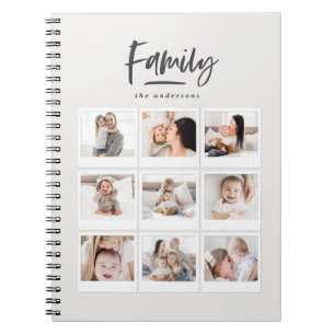 Cuaderno fotografía multifotografía de familia