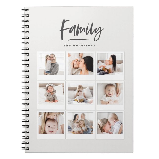 Cuaderno fotografía multifotografía de familia (Frente)