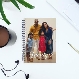 Cuaderno Fotografía personalizada con escritura blanca de a