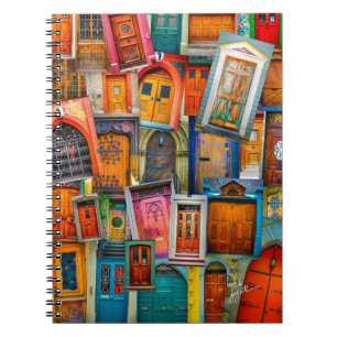 Cuaderno Fotografía única moderna del arte de la puerta del