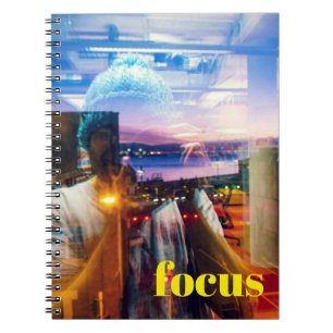 Cuaderno Fotógrafo abstracto del amanecer en la ciudad