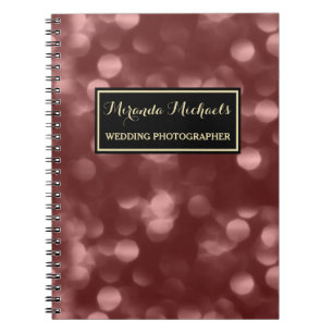 Cuaderno Fotógrafo de Bodas Marsala Bokeh