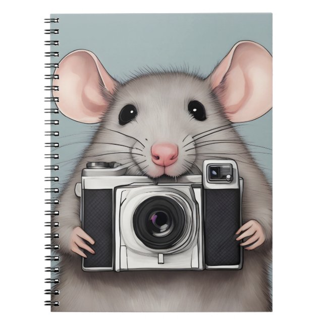 Cuaderno Fotógrafo de Cute Rat (Frente)