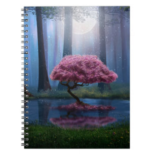 Cuaderno Fotomanipulación del bosque de estanques rosados