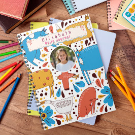 Cuaderno Fotos con nombre personalizado de animales dibujad