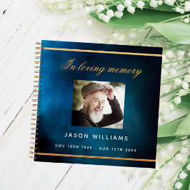 Cuaderno Fotos conmemorativas del funeral cielo azul