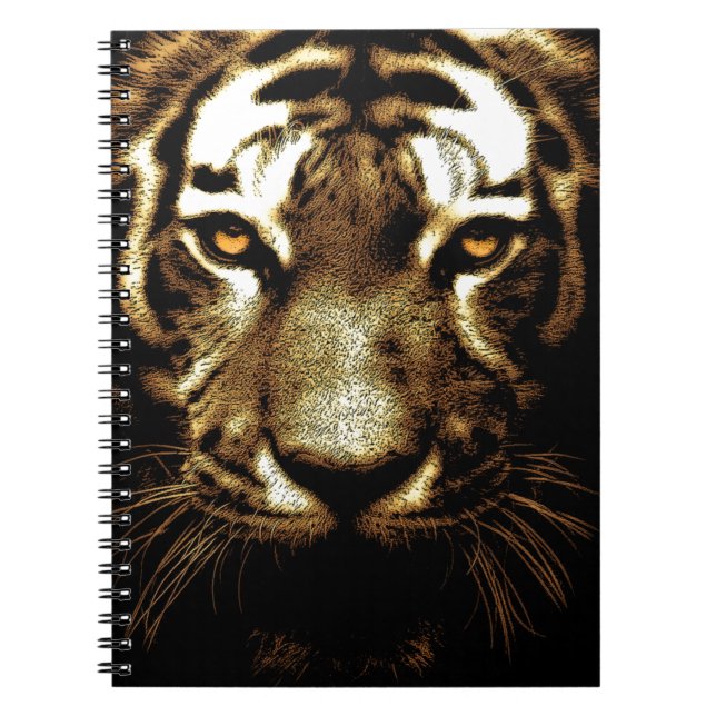 Cuaderno Fotos de Arte Animal Salvaje de Tiger Eyes (Frente)