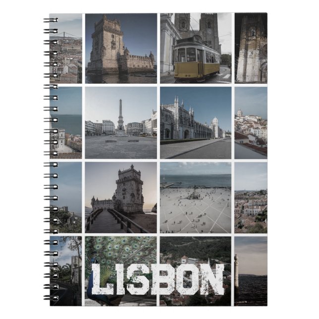 Cuaderno Fotos de Lisboa mosaico, Portugal (Frente)