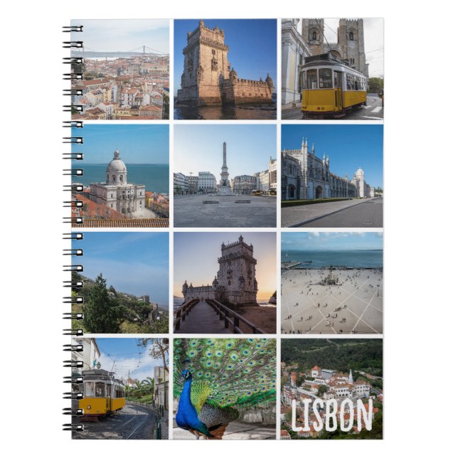Cuaderno Fotos de Lisboa mosaico, Portugal (Frente)