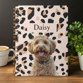 Cuaderno Fotos de perros de personalizado Leopard Print