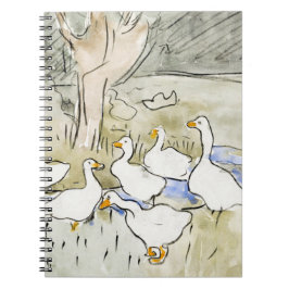 Cuaderno Fotos del pato blanco dibujadas a mano Clipart Fam