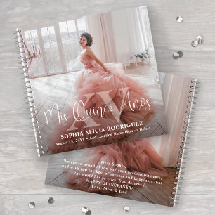 Cuaderno Fotos delanteras y traseras de mis XV Años Quincea