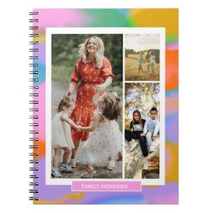 Cuaderno Fotos familiares 3 coloridas cumpleaños modernas