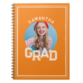 Cuaderno Fotos Modernas Simples de Graduación de Escuela Se