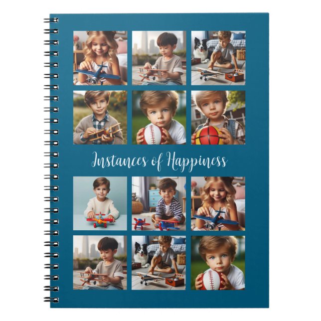 Cuaderno Fotos personalizadas de 12 familias, amigos o viaj (Frente)