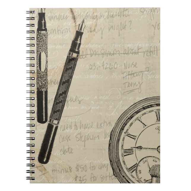 Cuaderno Fountain Pens and Watchface con notas (Frente)