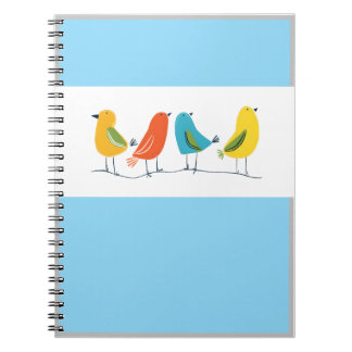Cuaderno Four Birds Perched on a Twig Notebook