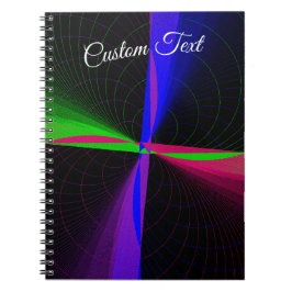 Cuaderno Four-Way Geometric Wave Spiral Notebook
