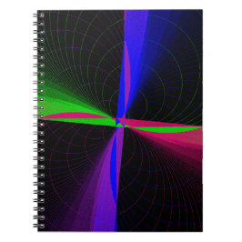 Cuaderno Four-Way Geometric Wave Spiral Notebook