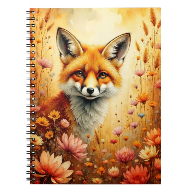 Cuaderno Fox and Flowers (Frente)