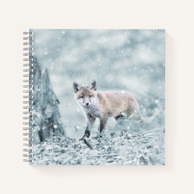 Cuaderno Fox Cub en la nieve (Anverso)