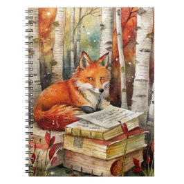 Cuaderno Fox de cosecha rústica: libros Woodland otoño