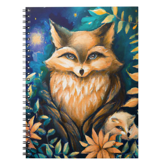 Cuaderno FOX de medianoche en Woodland - escuela infantil m (Frente)